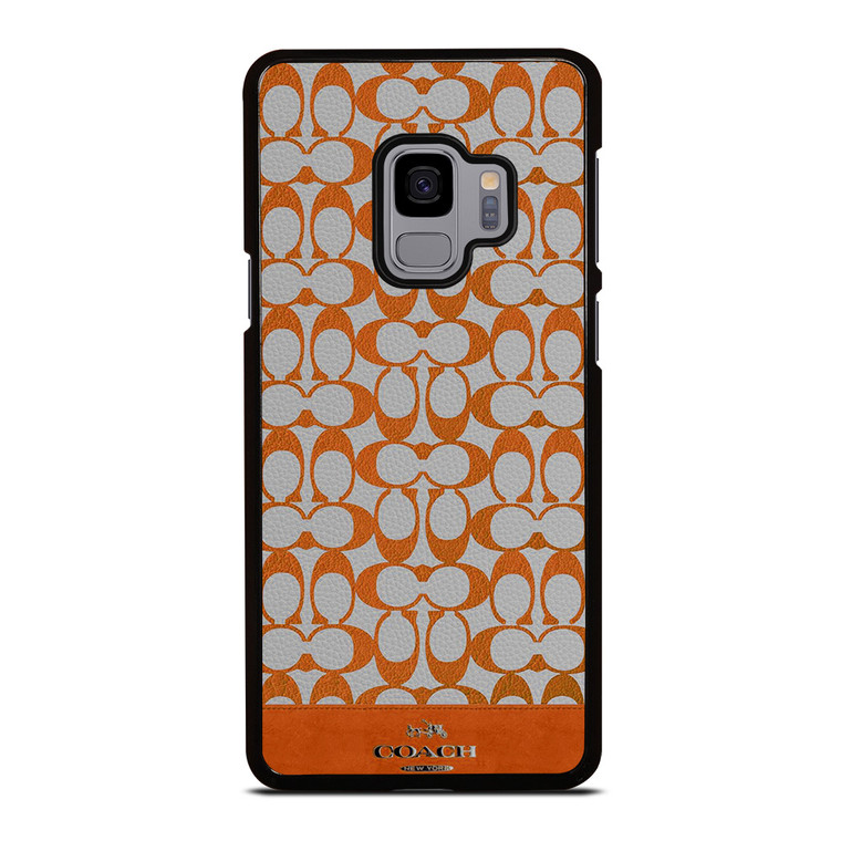 COACH NEW YORK LOGO PATTERN ORANGE EMBLEM Samsung Galaxy S9 Case Cover