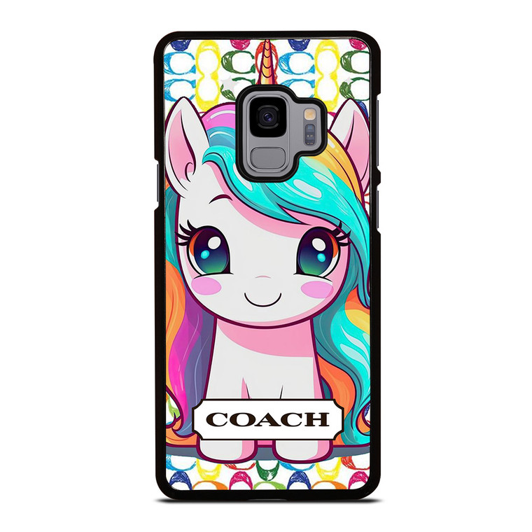 COACH NEW YORK LOGO PRETTY UNICORN Samsung Galaxy S9 Case Cover
