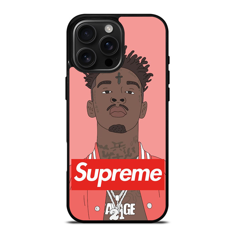 21 SAVAGE PINK SUPREME iPhone 16 Pro Max Case Cover