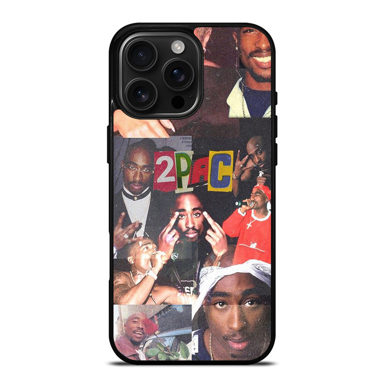 2PAC TUPAC SAKUR RAPPER COLLAGE iPhone 16 Pro Max Case Cover