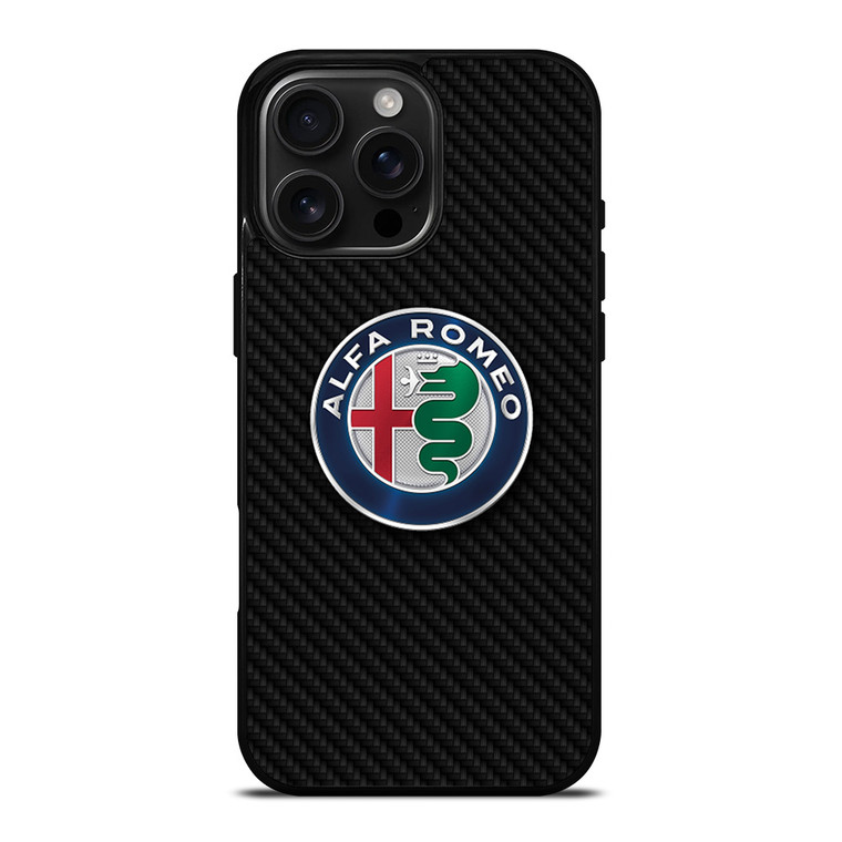 ALFA ROMEO CAR CARBON FIBER iPhone 16 Pro Max Case Cover