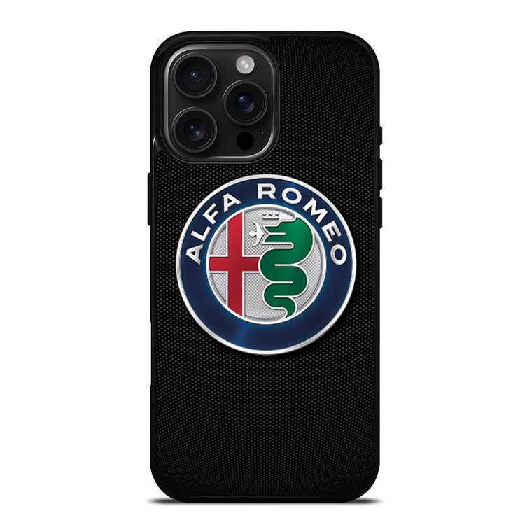 ALFA ROMEO CARBON FIBER iPhone 16 Pro Max Case Cover
