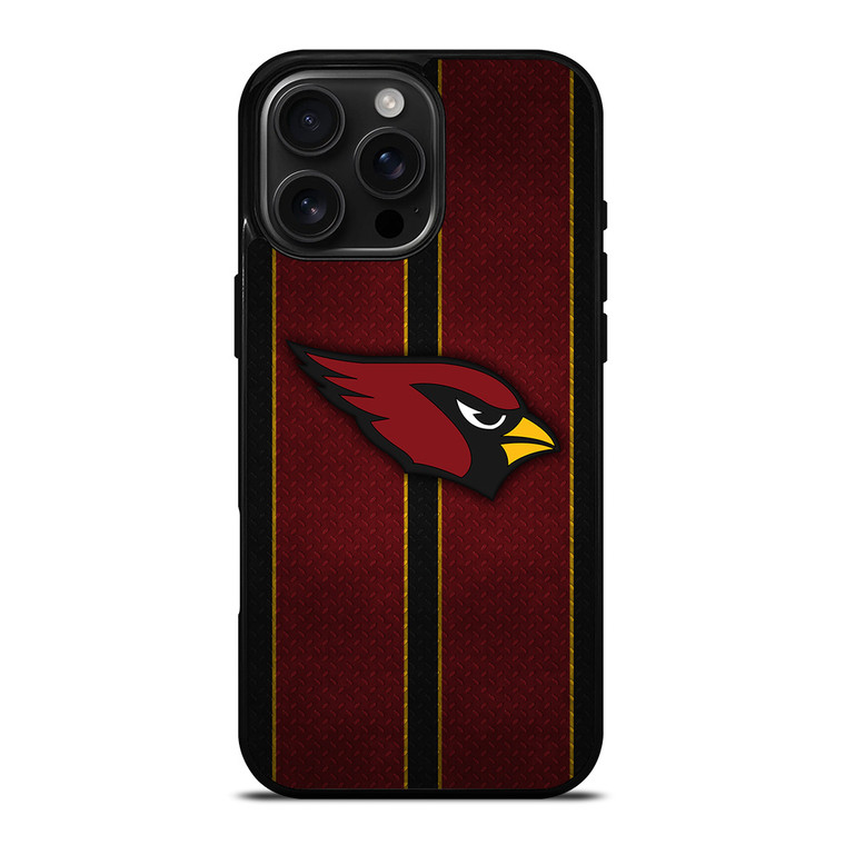 ARIZONA CARDINALS NFL METAL STRIPE iPhone 16 Pro Max Case Cover