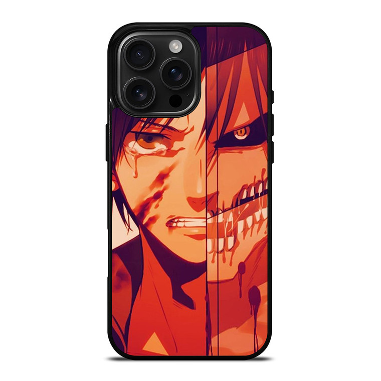 ATTACK ON TITAN EREN YEAGER ANIME iPhone 16 Pro Max Case Cover