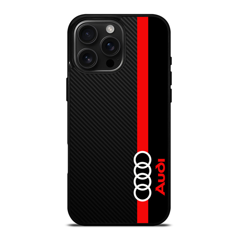 AUDI RED STRIPE LOGO iPhone 16 Pro Max Case Cover