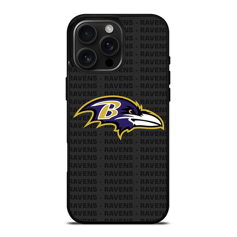 BALTIMORE RAVENS FOOTBALL TEXT iPhone 16 Pro Max Case Cover