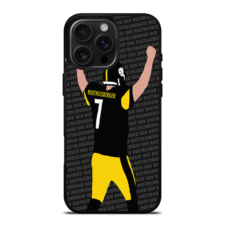 BEN ROETHLISBERGER PITTSBURGH STEELERS CARTOON iPhone 16 Pro Max Case Cover