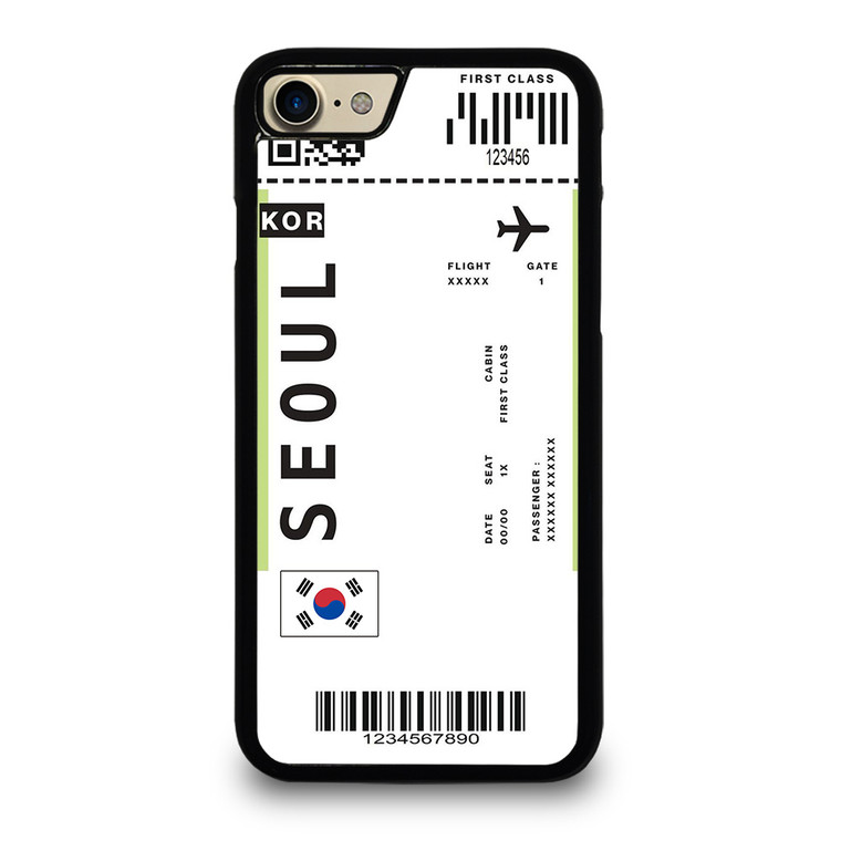 FLIGHT TICKETS SEOUL SOUTH KOREA iPhone 7 / 8 Case Cover