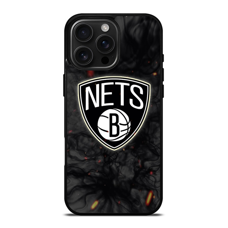 BROOKLYN NETS BASKETBALL NBA FIRE iPhone 16 Pro Max Case Cover