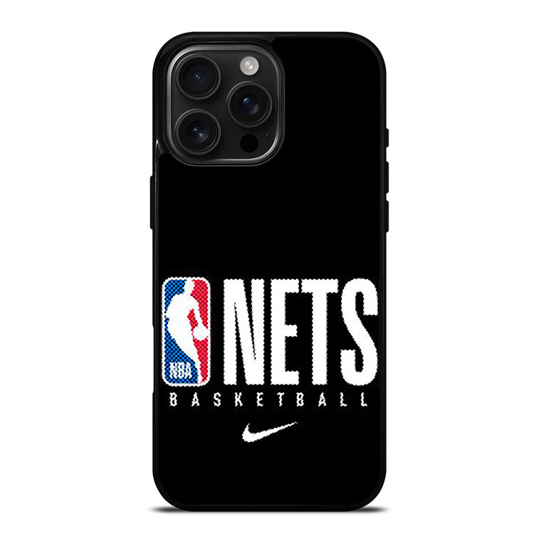 BROOKLYN NETS NBA BASKETBALL LOGO iPhone 16 Pro Max Case Cover