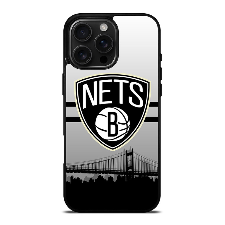BROOKLYN NETS NBA SKYLINE iPhone 16 Pro Max Case Cover