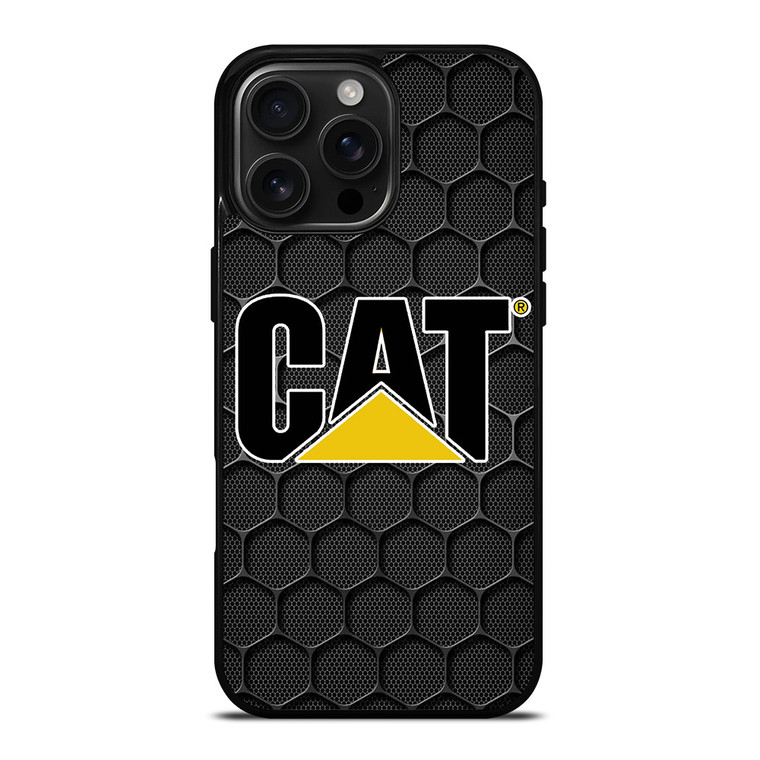 CATERPILLAR CAT TRACTOR LOGO HEXA METAL iPhone 16 Pro Max Case Cover