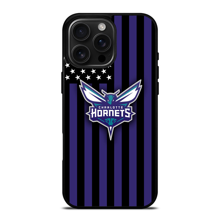 CHARLOTTE HORNETS NBA USA FLAG iPhone 16 Pro Max Case Cover