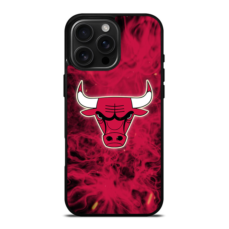 CHICAGO BULLS BASKETBALL NBA FIRE iPhone 16 Pro Max Case Cover