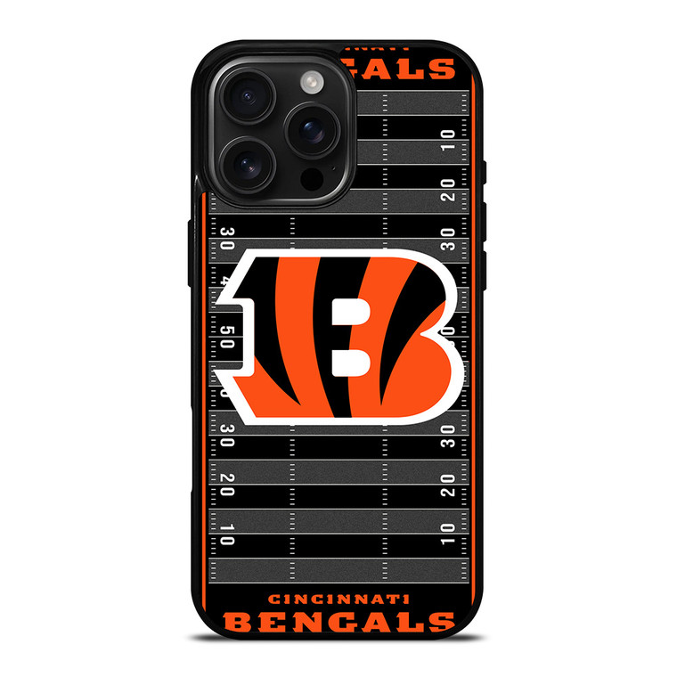CINCINNATI BENGALS FOOTBALL FIELD iPhone 16 Pro Max Case Cover