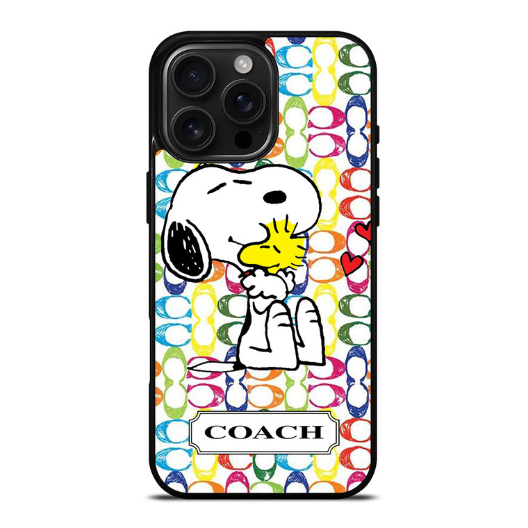 COACH NEW YORK LOGO SNOOPY THE PEANUTS iPhone 16 Pro Max Case Cover