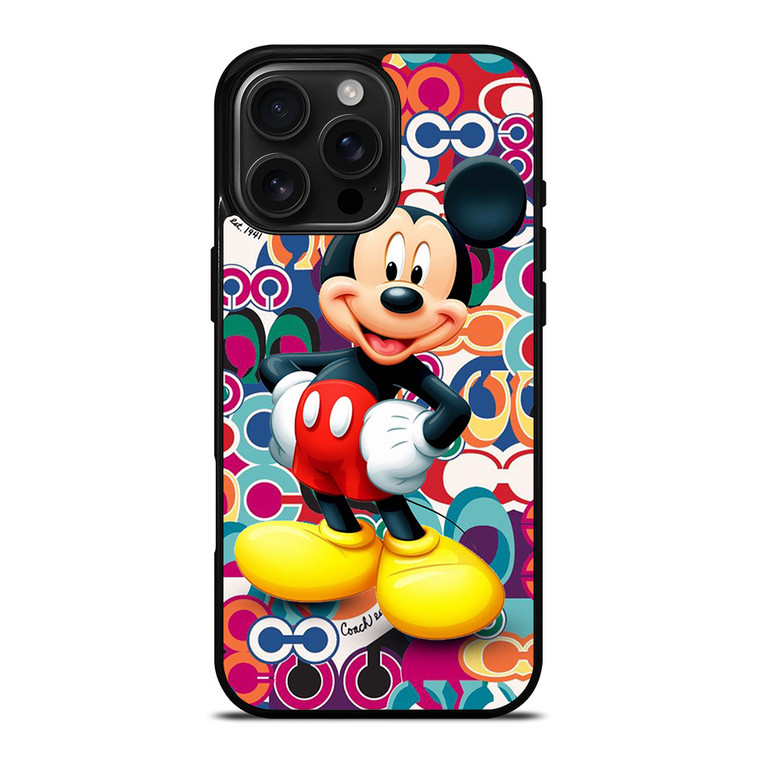COACH NEW YORK MICKEY MOUSE CUTE iPhone 16 Pro Max Case Cover