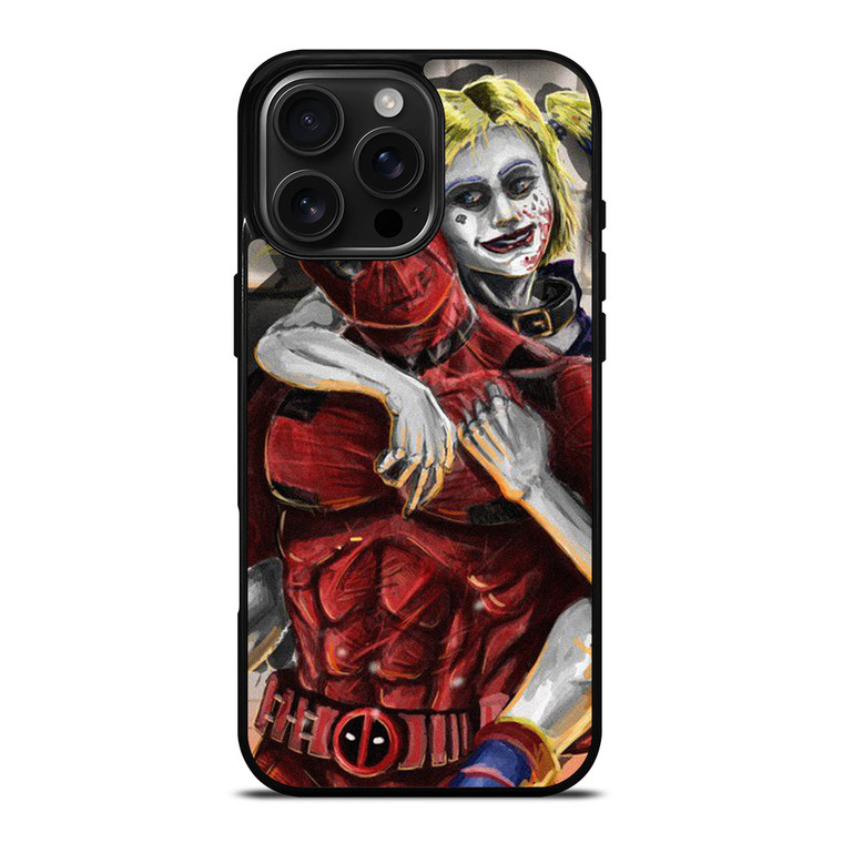 DEADPOOL HARLEY QUINN ART iPhone 16 Pro Max Case Cover