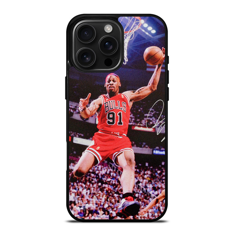 DENNIS RODMAN CHICAGO BULLS NBA iPhone 16 Pro Max Case Cover