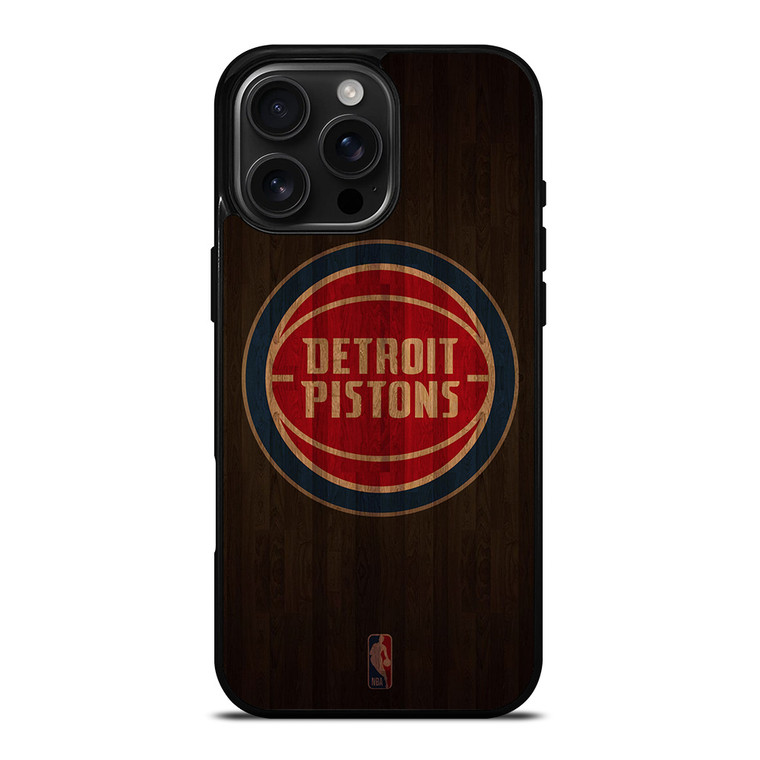 DETROIT PISTONS BASKETBALL COURT NBA iPhone 16 Pro Max Case Cover