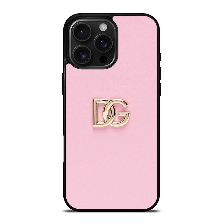 DOLCE AND GABBANA PINK LOGO iPhone 16 Pro Max Case Cover