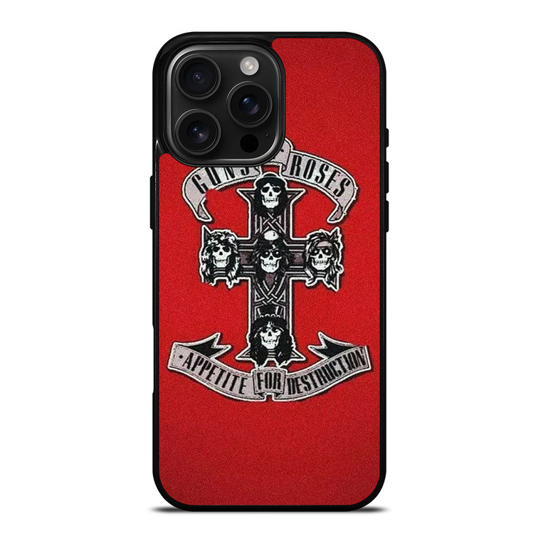 GUNS N ROSES ROCK BAND RED iPhone 16 Pro Max Case Cover