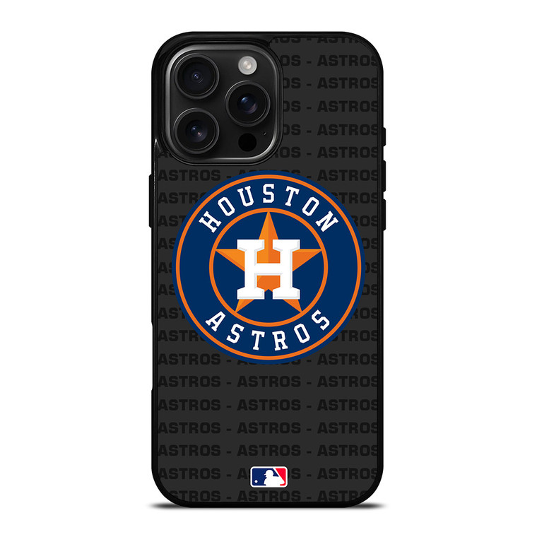 HOUSTON ASTROS BASEBALL BLACK iPhone 16 Pro Max Case Cover