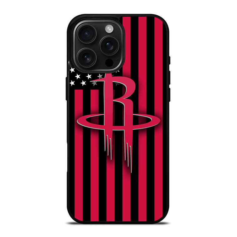 HOUSTON ROCKETS NBA USA FLAG iPhone 16 Pro Max Case Cover