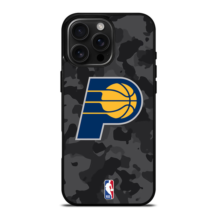 INDIANA PACERS BLACK CAMO iPhone 16 Pro Max Case Cover