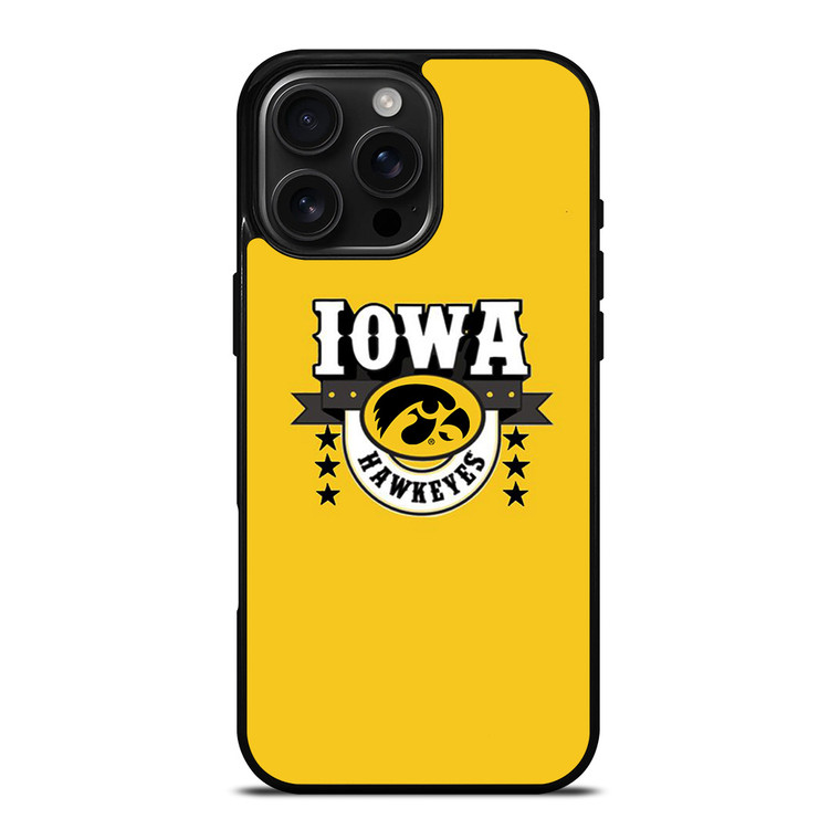 IOWA HAWKEYES LOGO UNIVERSITY BASKETBALL TEAM iPhone 16 Pro Max Case Cover