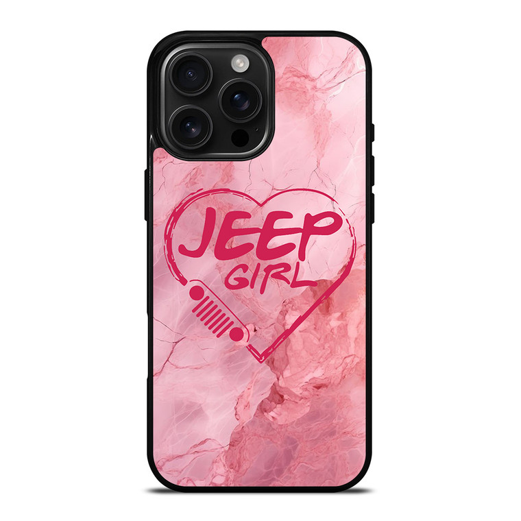 JEEP GIRL LOGO LOVE MARBLE iPhone 16 Pro Max Case Cover
