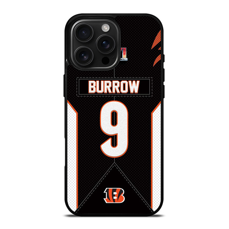 JOE BURROW CINCINNATI BENGALS NFL SUPER BOWL LVI iPhone 16 Pro Max Case Cover