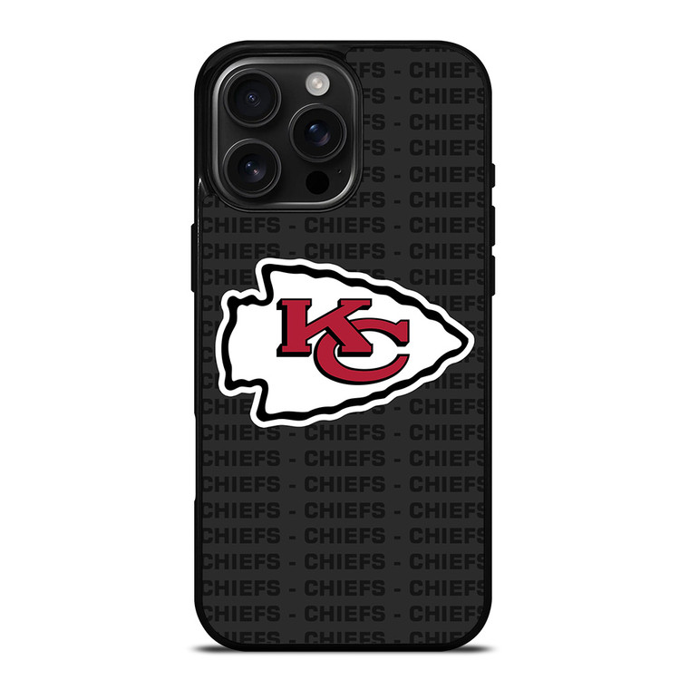 KANSAS CITY CHIEFS FOOTBALL TEXT iPhone 16 Pro Max Case Cover