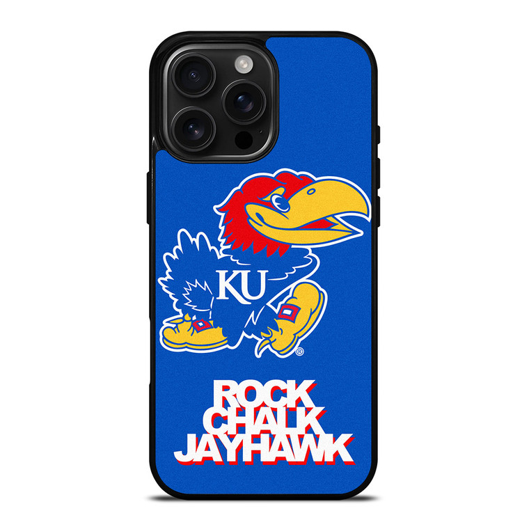 KANSAS JAYHAWKS ROCK CHALK iPhone 16 Pro Max Case Cover