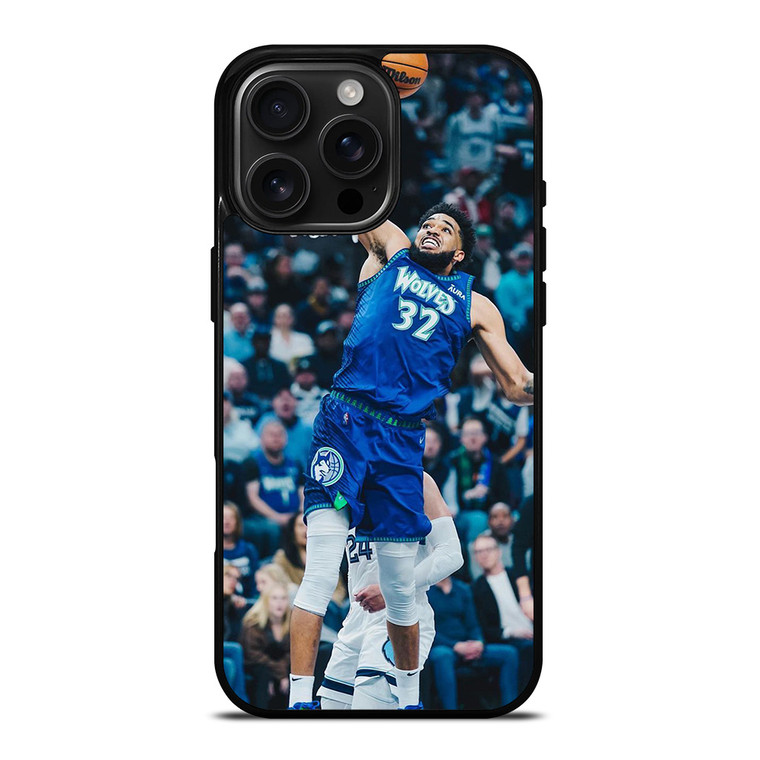 KARL ANTHONY TOWNS MINNESOTA TIMBERWOLVES 3 iPhone 16 Pro Max Case Cover