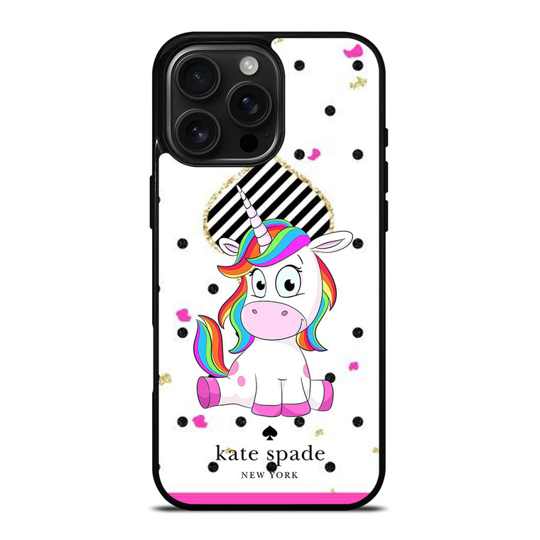 KATE SPADE NEW YORK LOGO CUTE UNICORN iPhone 16 Pro Max Case Cover