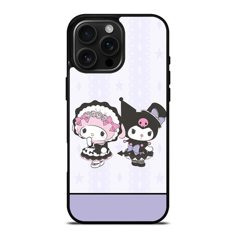KUROMI AND MELODY ANIME iPhone 16 Pro Max Case Cover