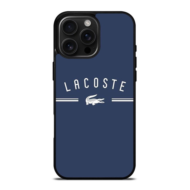 LACOSTE CROC LOGO BLUE iPhone 16 Pro Max Case Cover