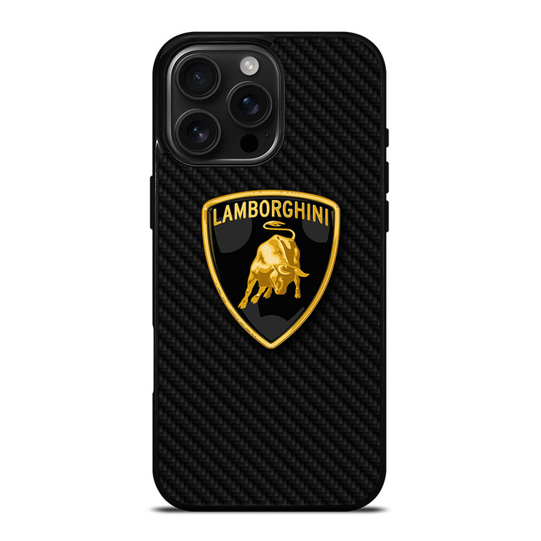 LAMBORGHINI AUTOMOBILI CARBON FIBER iPhone 16 Pro Max Case Cover