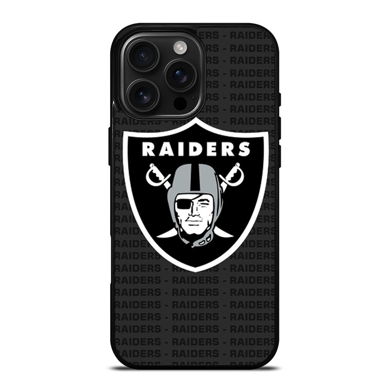 LAS VEGAS RAIDERS FOOTBALL TEXT iPhone 16 Pro Max Case Cover
