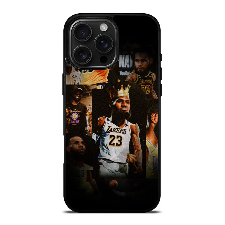 LEBRON JAMES LAKERS COLLAGE iPhone 16 Pro Max Case Cover