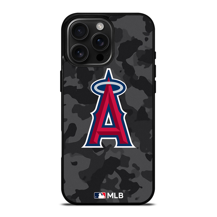 LOS ANGELES ANGELS BASEBALL BLACK CAMO iPhone 16 Pro Max Case Cover