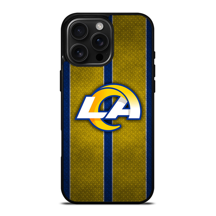 LOS ANGELES RAMS NFL METAL STRIPE iPhone 16 Pro Max Case Cover LOS ANGELES RAMS NFL METAL STRIPE iPhone 16 Pro Max Case Cover