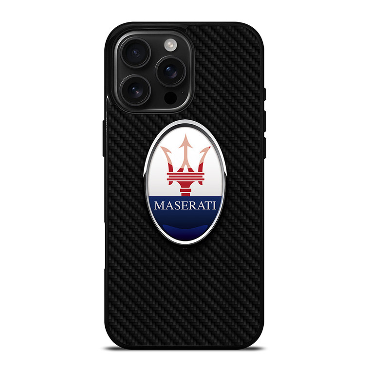 MASERATI LOGO CARBON FIBER iPhone 16 Pro Max Case Cover