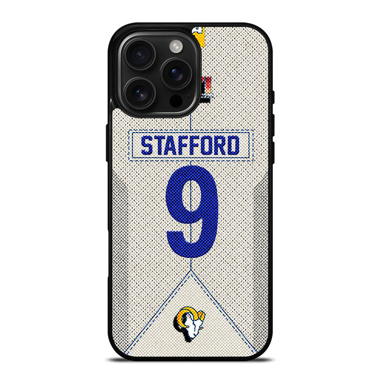 MATTHEW STAFFORD LOS ANGELES RAMS NFL SUPER BOWL LVI iPhone 16 Pro Max Case Cover