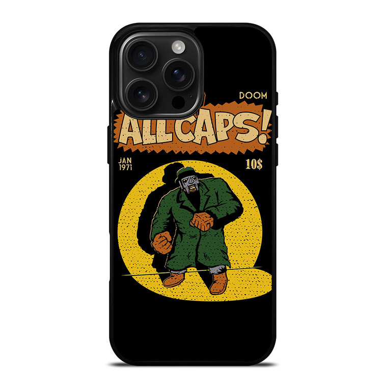MF DOOM MADLIB ALL CAPS iPhone 16 Pro Max Case Cover