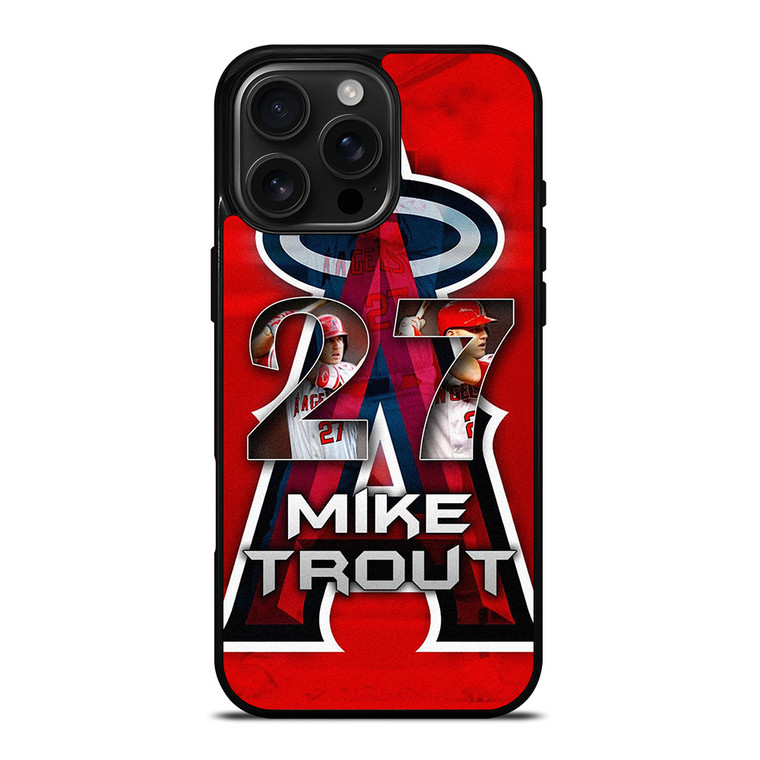 MIKE TROUT LOS ANGELES ANGELS iPhone 16 Pro Max Case Cover