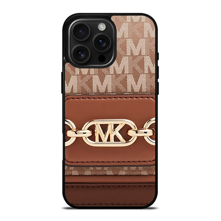 MK MICHAEL KORS LOGO BROWN BAG iPhone 16 Pro Max Case Cover