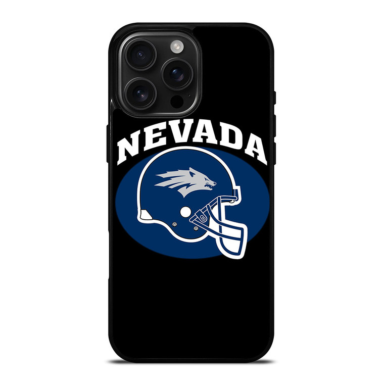 NEVADA WOLF PACK FOOTBALL HELMET iPhone 16 Pro Max Case Cover