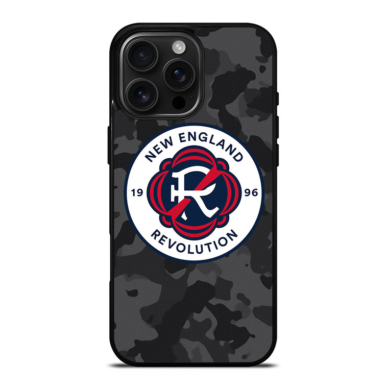 NEW ENGLAND REVOLUTION MLS BLACK CAMO iPhone 16 Pro Max Case Cover